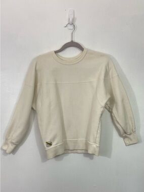 Tracksmith TrackHouse Crew XS Crewneck Sweatshirt Ivory Creme Running Athletic